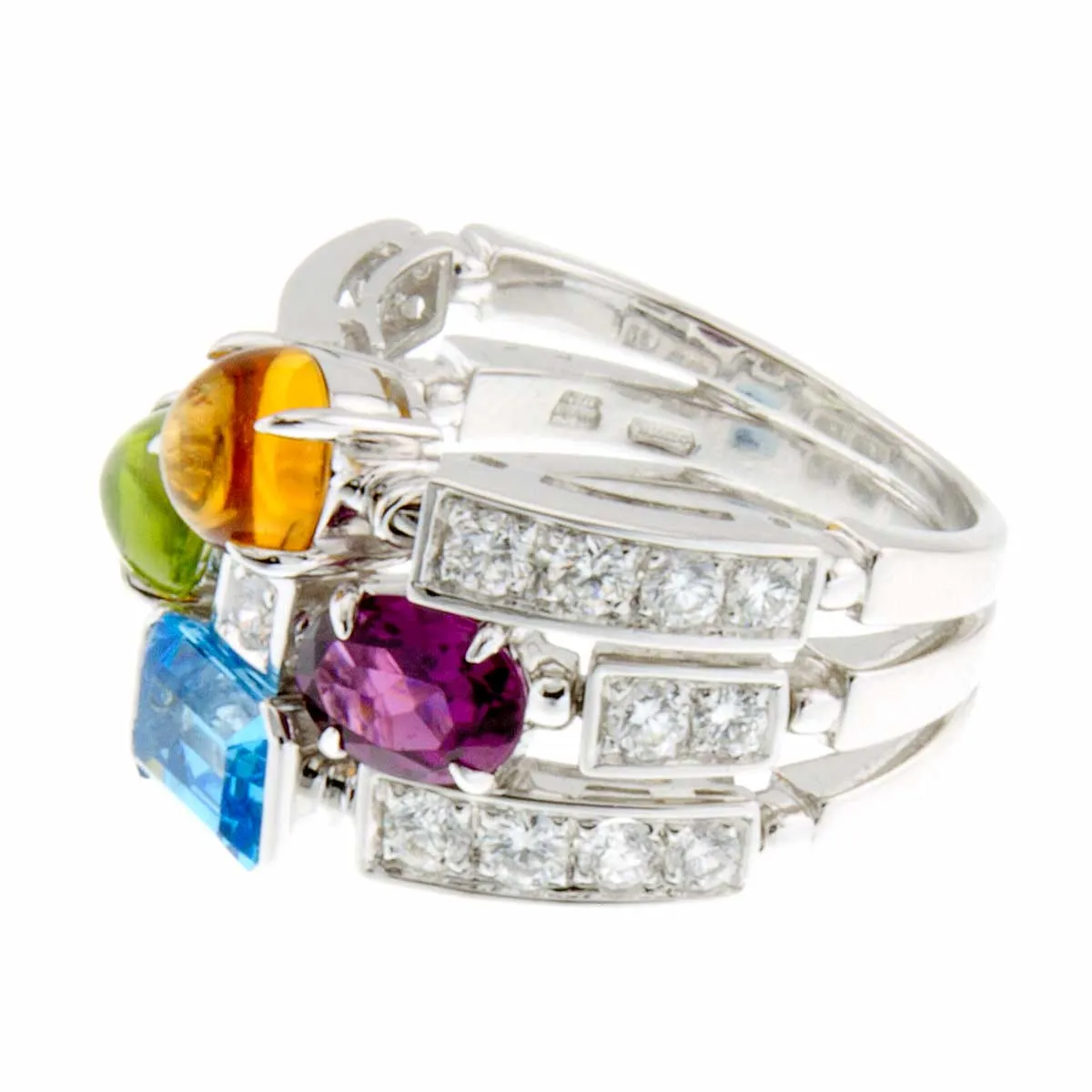 Bulgari Bvlgari Allegra Diamond & Multicolor Gemstone Ring