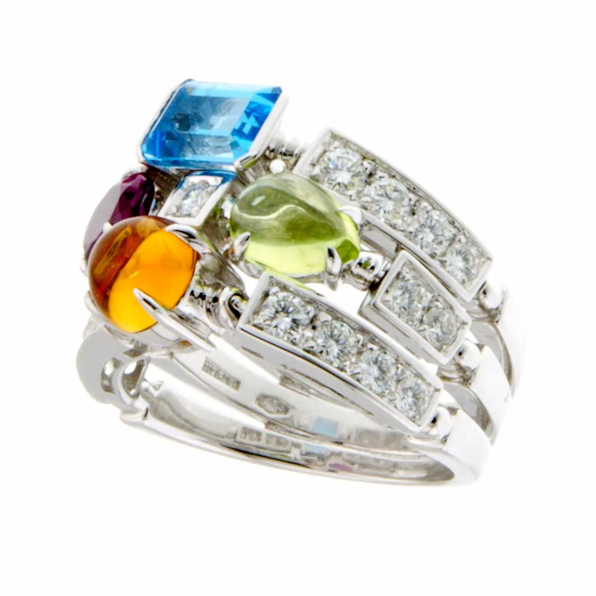 Bulgari Bvlgari Allegra Diamond & Multicolor Gemstone Ring