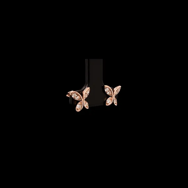 Butterfly Round Diamond Earrings