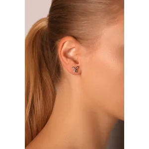Butterfly Round Diamond Earrings