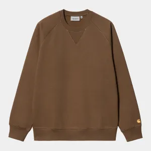 Carhartt WIP Chase Sweat - Chocolate / Gold