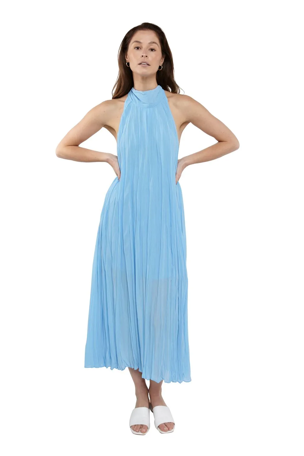 Cascade Crush Gown Sky Blue
