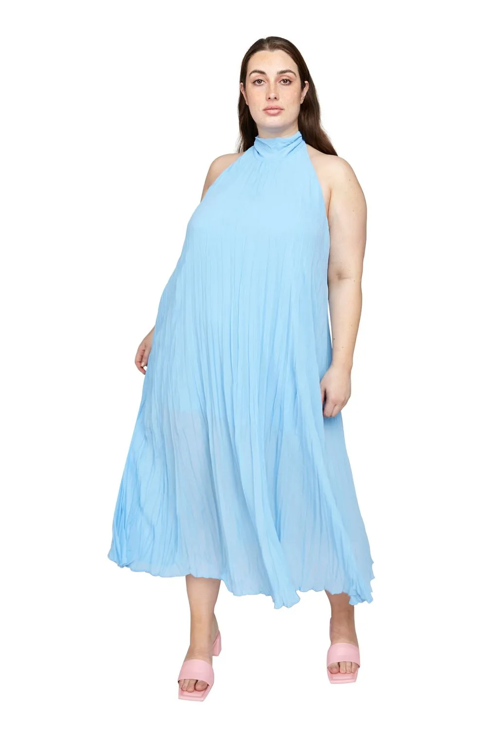 Cascade Crush Gown Sky Blue