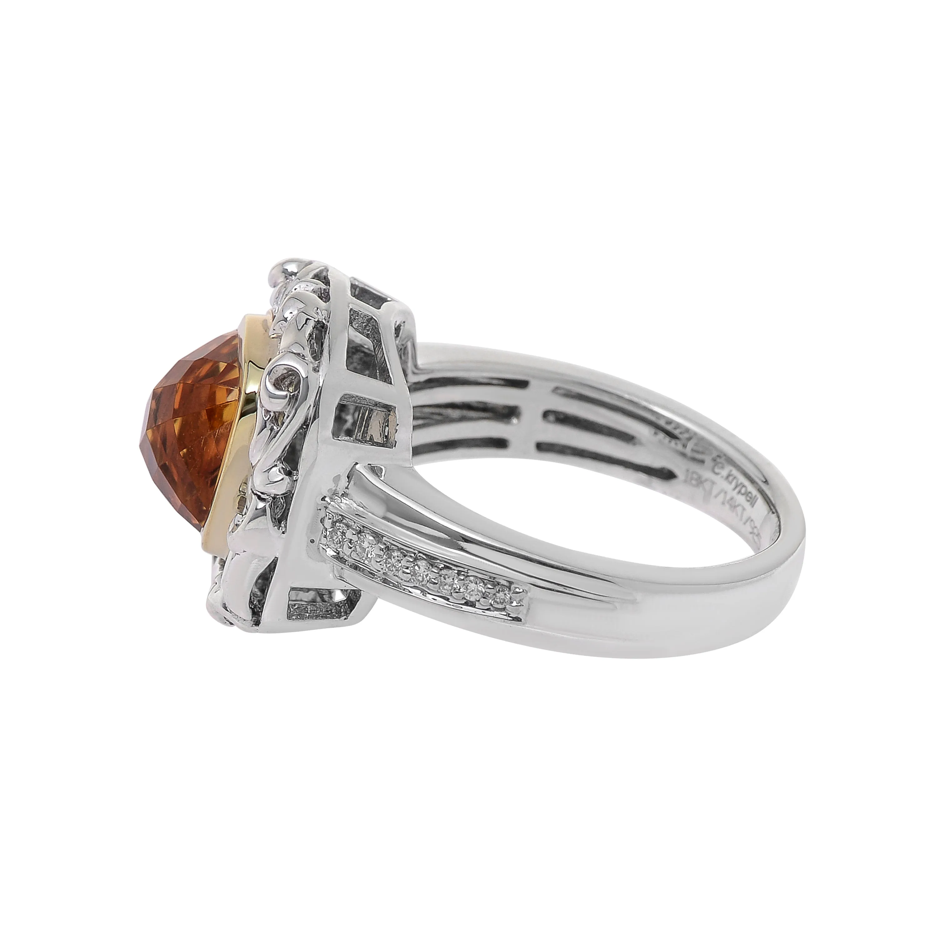 Charles Krypell Women's Sterling Silver Citrine Ring 3-6634-SCD