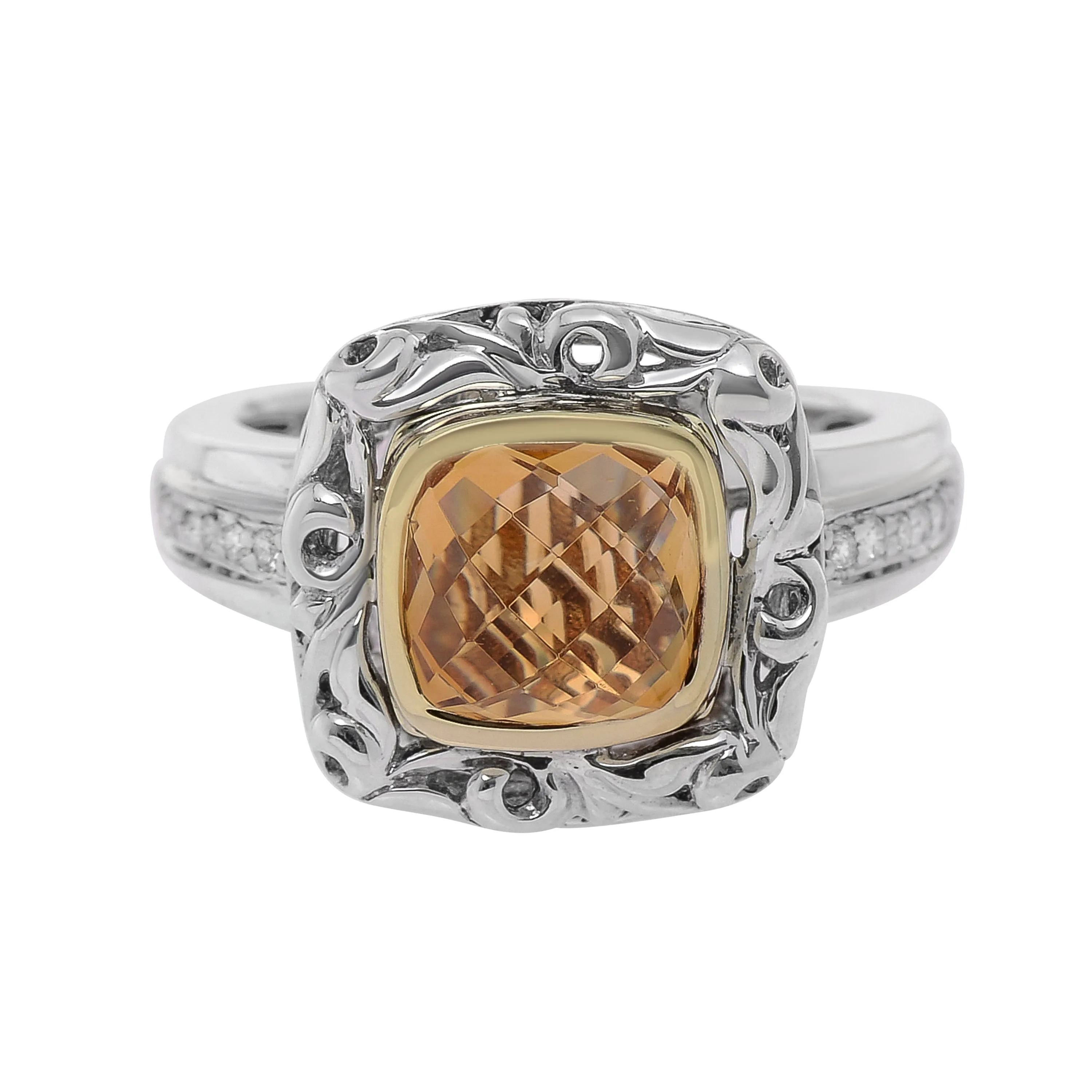 Charles Krypell Women's Sterling Silver Citrine Ring 3-6634-SCD