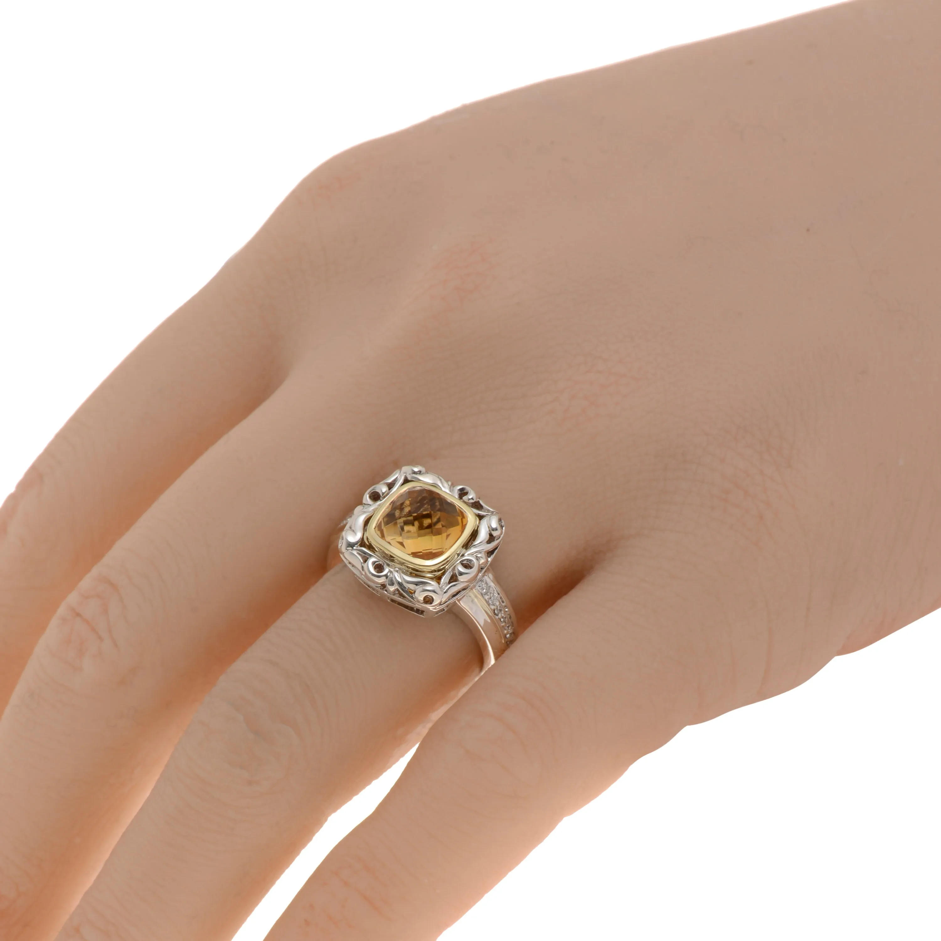 Charles Krypell Women's Sterling Silver Citrine Ring 3-6634-SCD