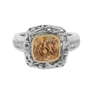 Charles Krypell Women's Sterling Silver Citrine Ring 3-6634-SCD