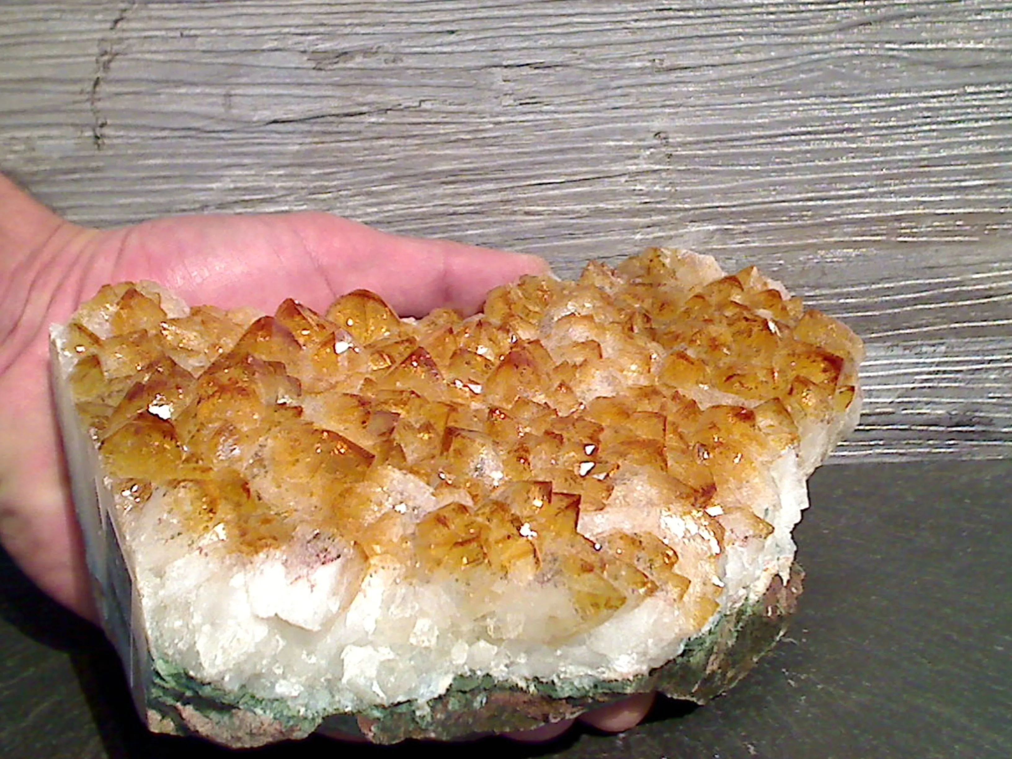 Citrine 8"H x 5"W x 2.25"D Cut Base Specimen