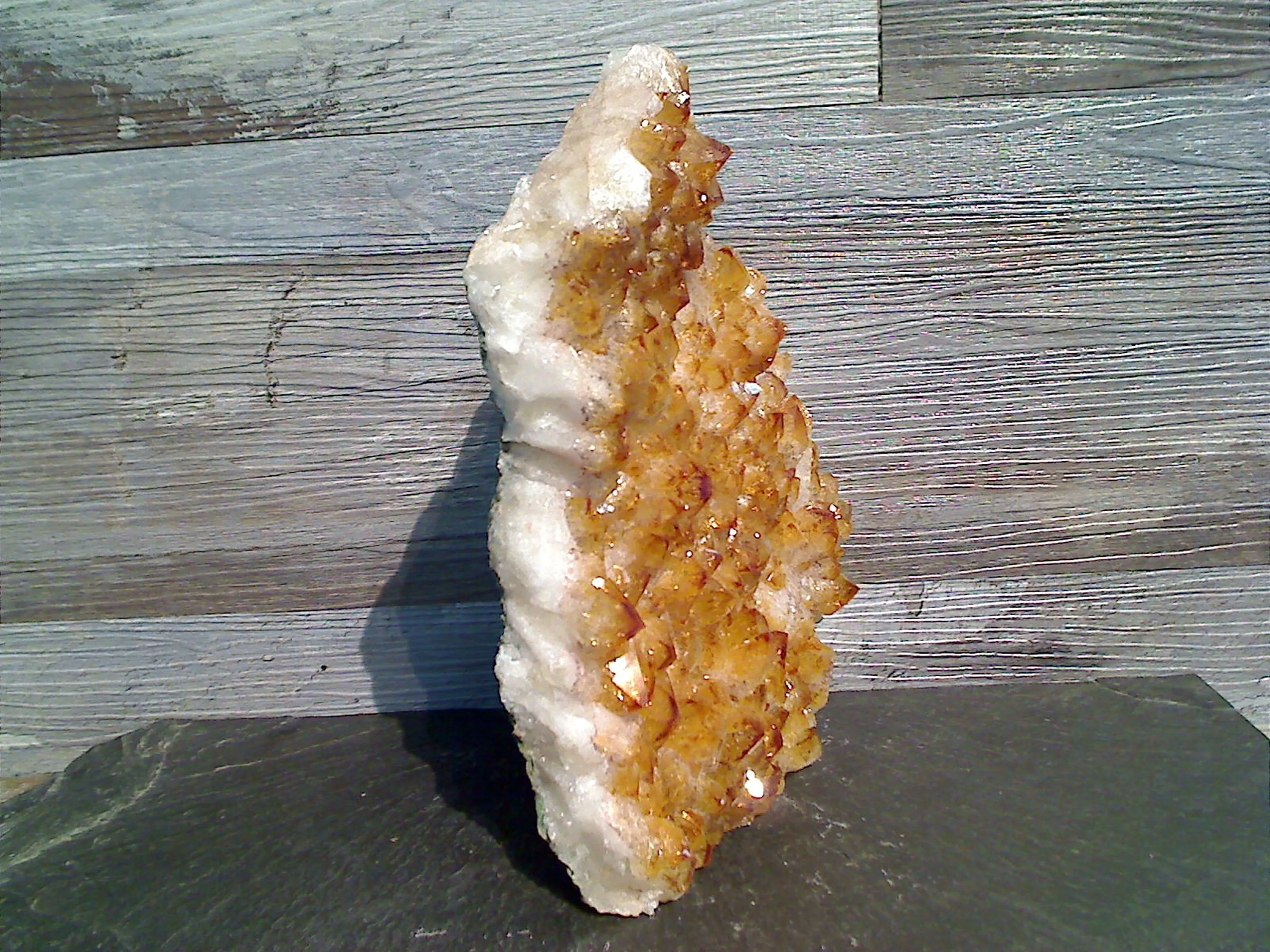 Citrine 8"H x 5"W x 2.25"D Cut Base Specimen