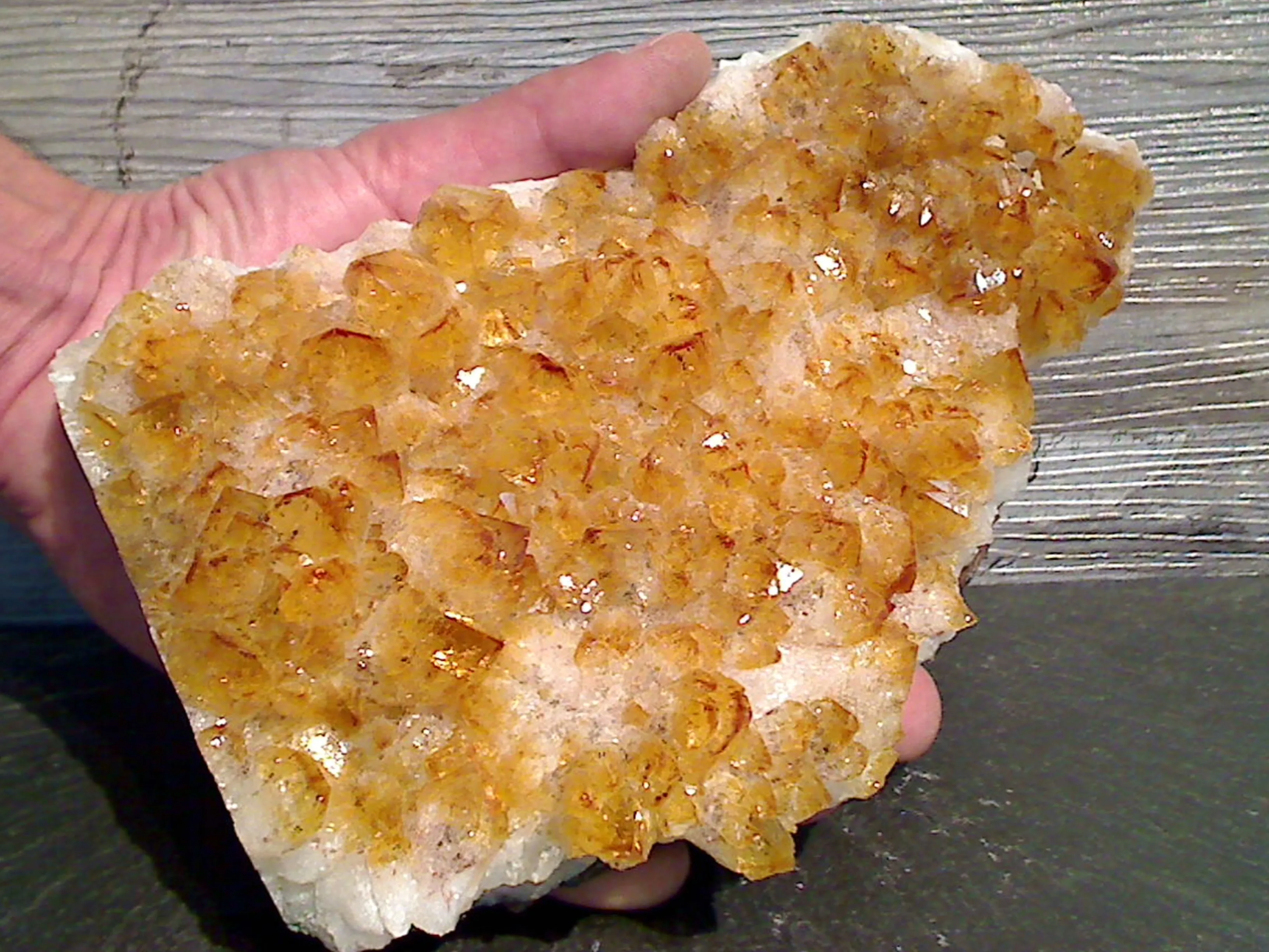 Citrine 8"H x 5"W x 2.25"D Cut Base Specimen