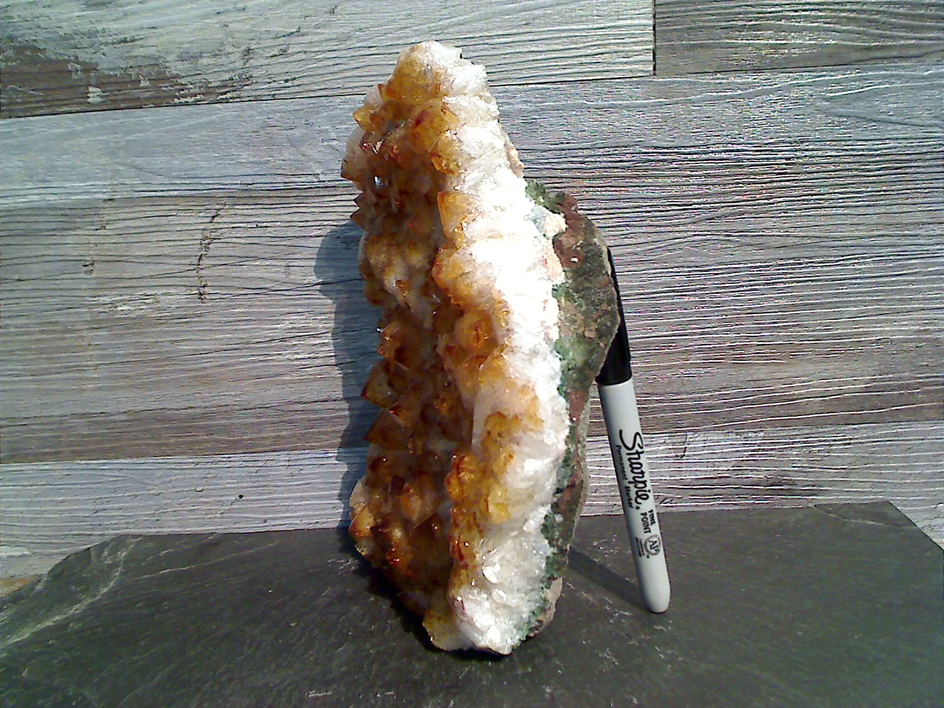 Citrine 8"H x 5"W x 2.25"D Cut Base Specimen