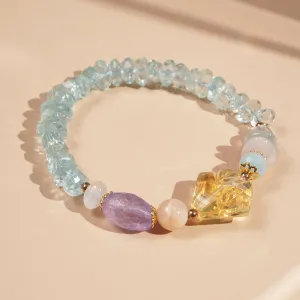 Citrine, Amethyst, Beryl, Moonstone and Aquamarine