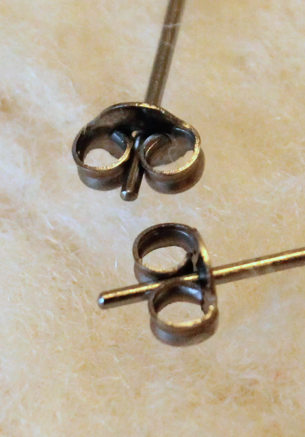Citrine Bezel Gemstones, Large (Niobium or Titanium Post Earrings)