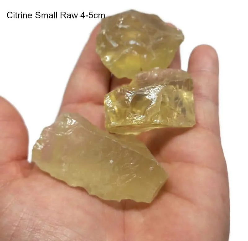 Citrine Natural Crystal Raw, Rough, Tumbled or a Set of Both Joy, Abundance and Light