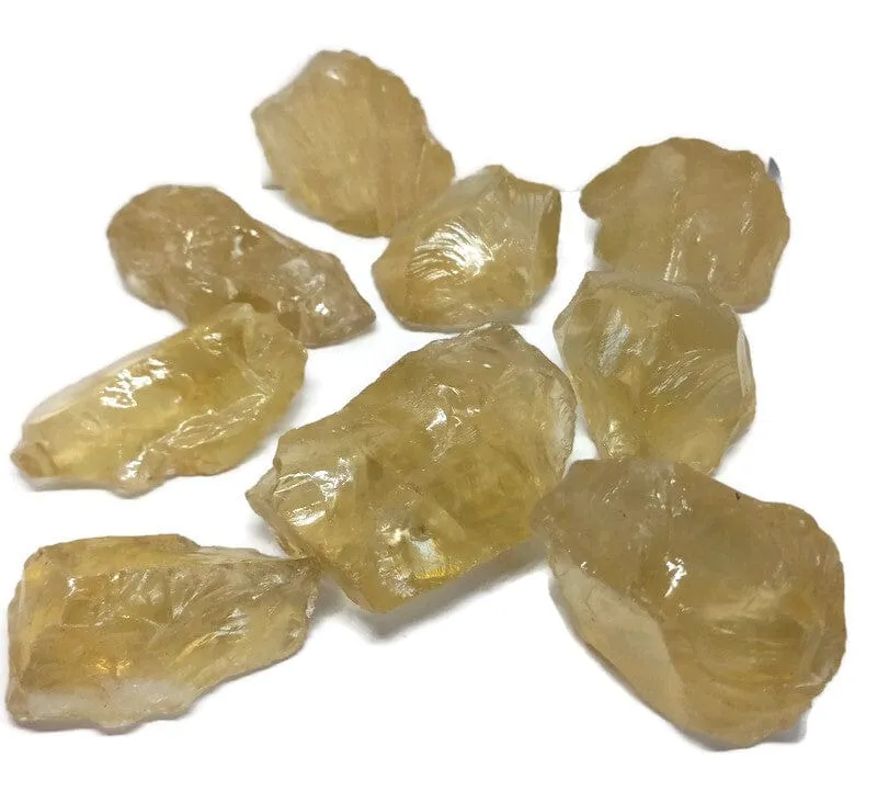 Citrine Natural Crystal Raw, Rough, Tumbled or a Set of Both Joy, Abundance and Light