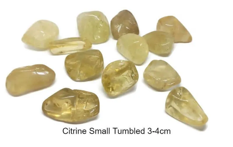 Citrine Natural Crystal Raw, Rough, Tumbled or a Set of Both Joy, Abundance and Light