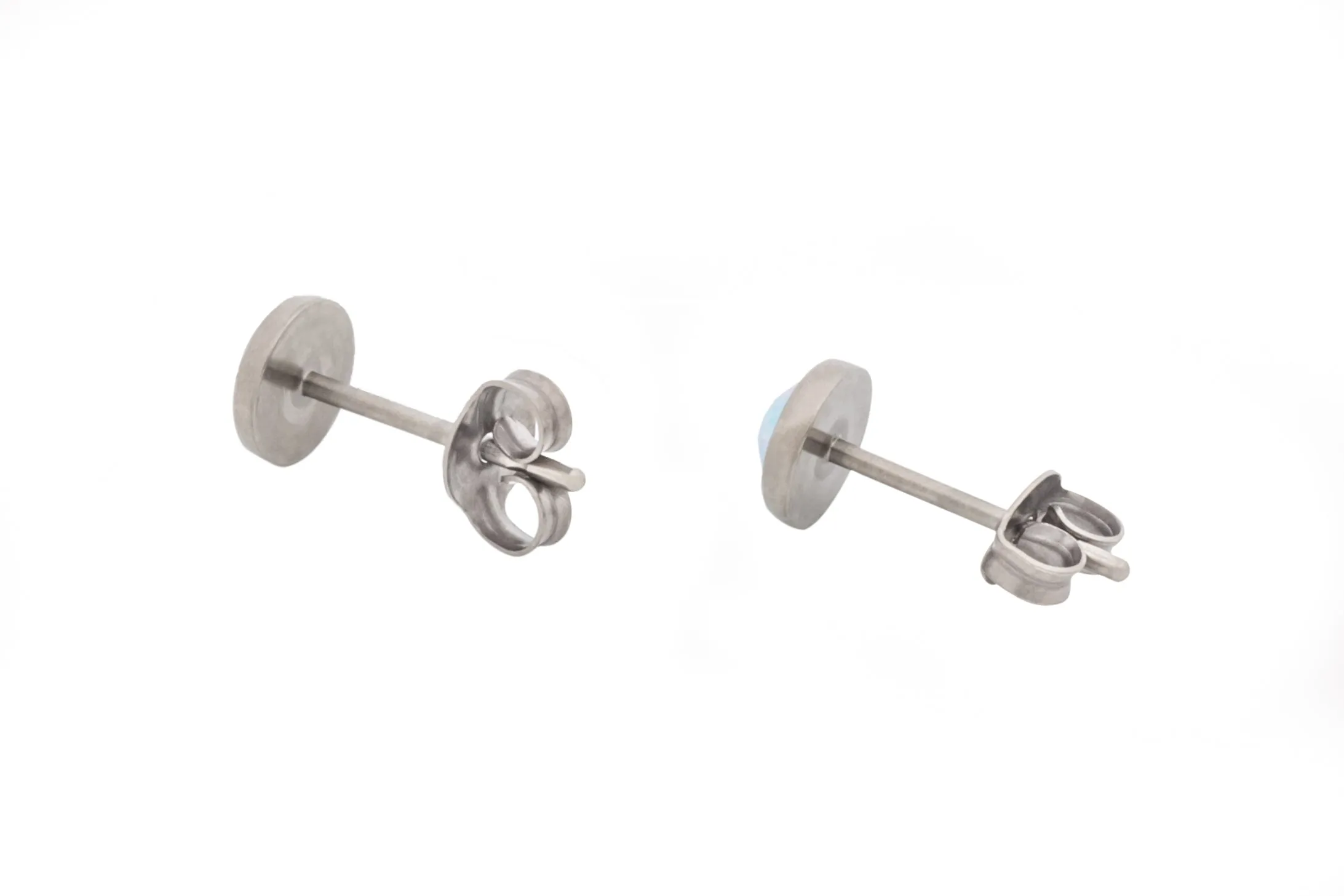 Citrine Shimmer Crystal Pure Titanium Stud Earrings
