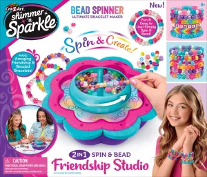 Cra-Z-Art Shimmer 'N Sparkle 2 In 1 Spin & Bead Friendship Studio
