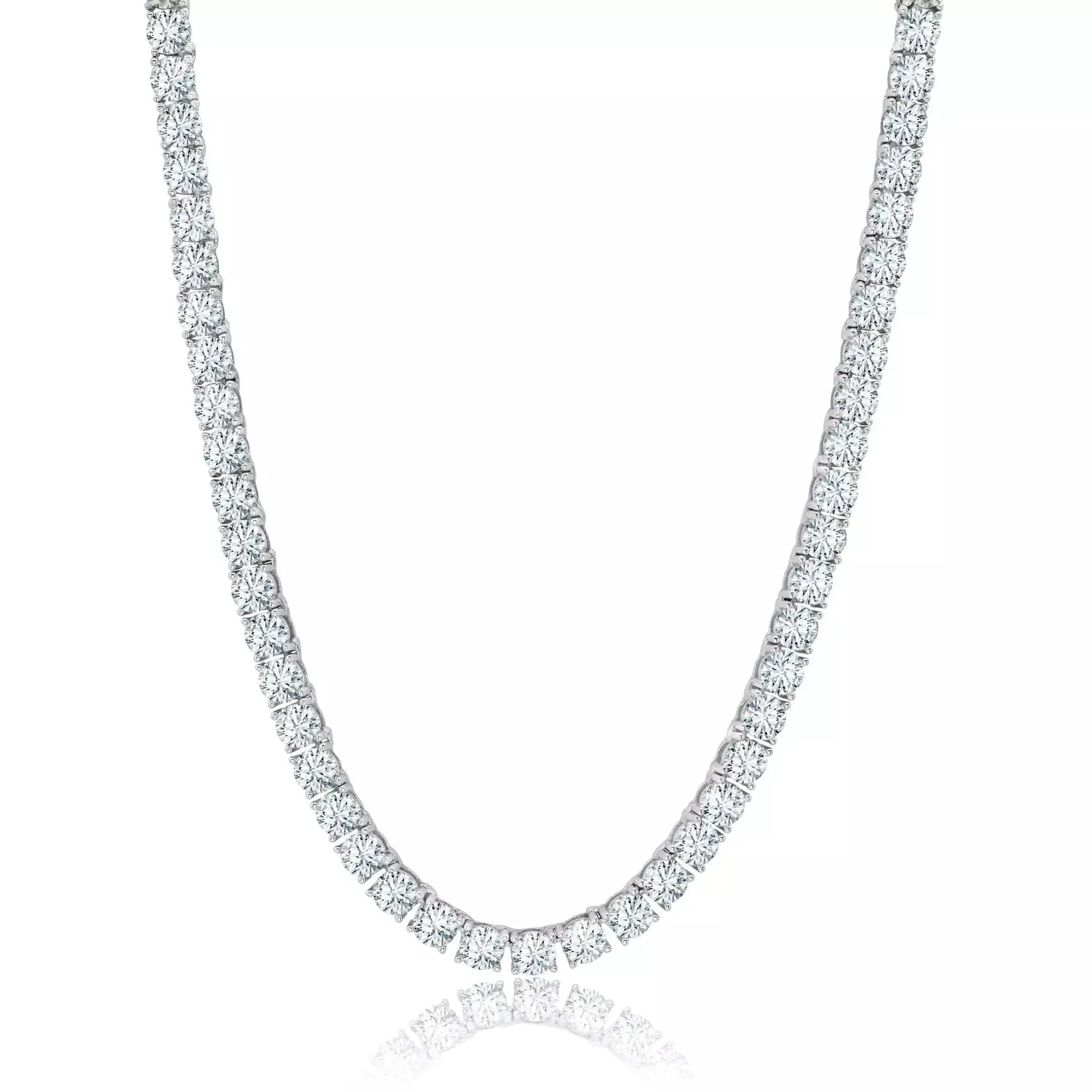 Crislu Cubic Zirconia   Tennis Necklace -  23.35 cttw-16 in