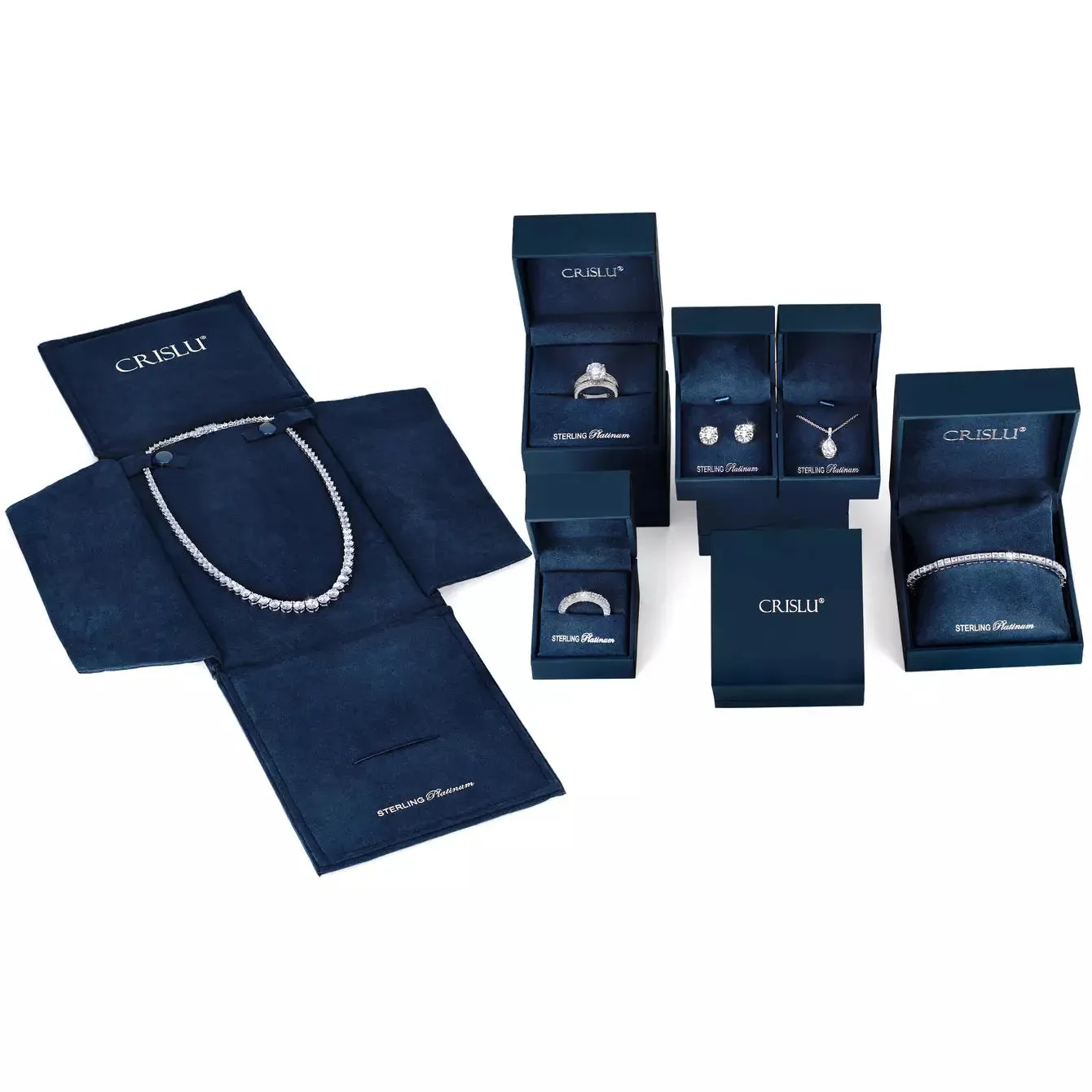 Crislu Cubic Zirconia   Tennis Necklace -  23.35 cttw-16 in