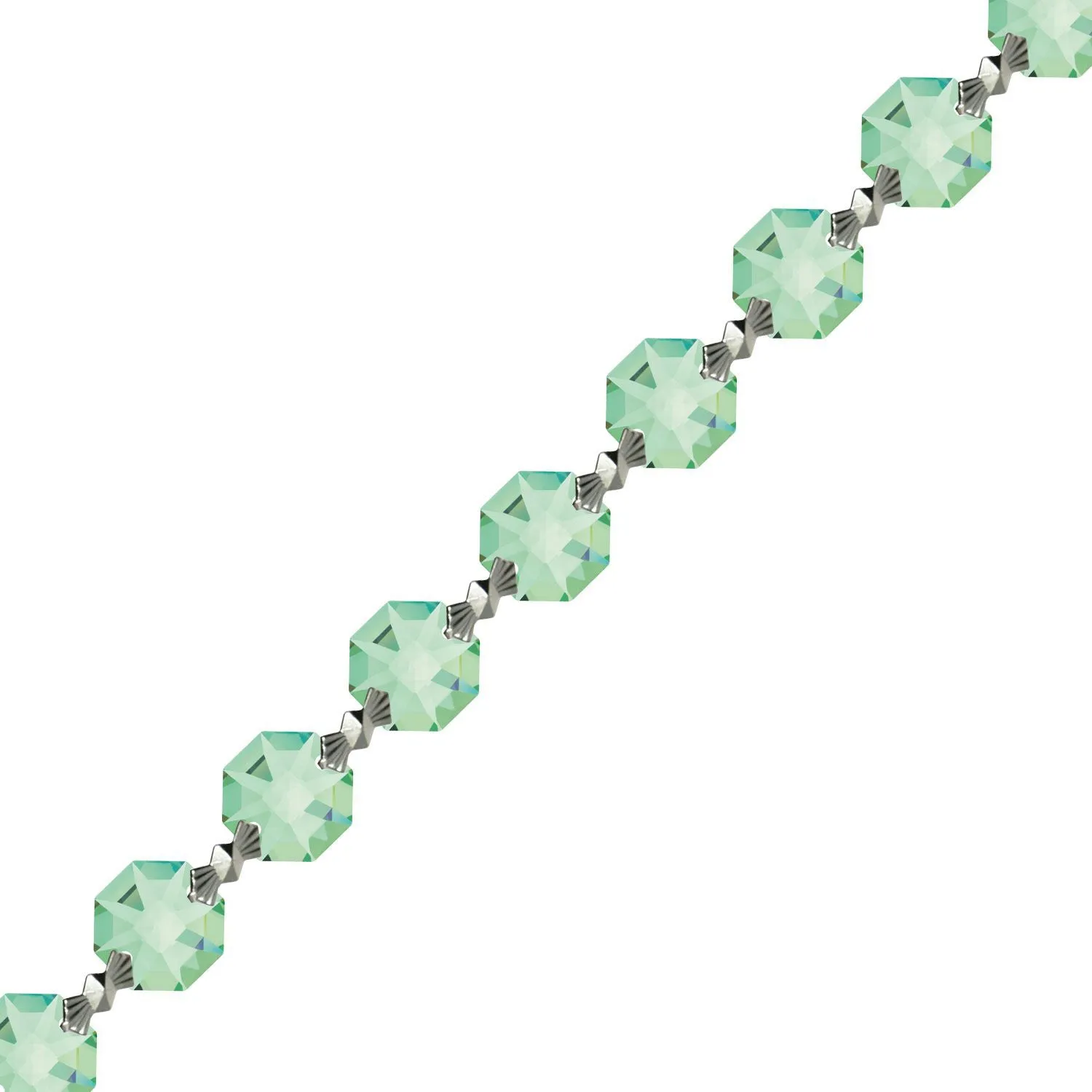 Crystal Garland Swarovski Strass Light Peridot Octagon Lily Prisms Crystal Strand