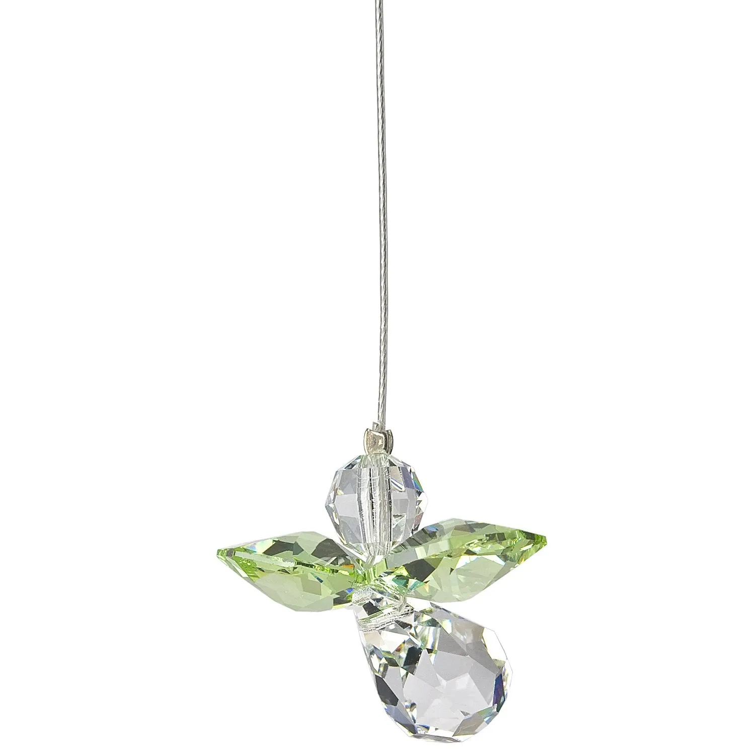 Crystal Guardian Angel Suncatcher - Peridot (August)