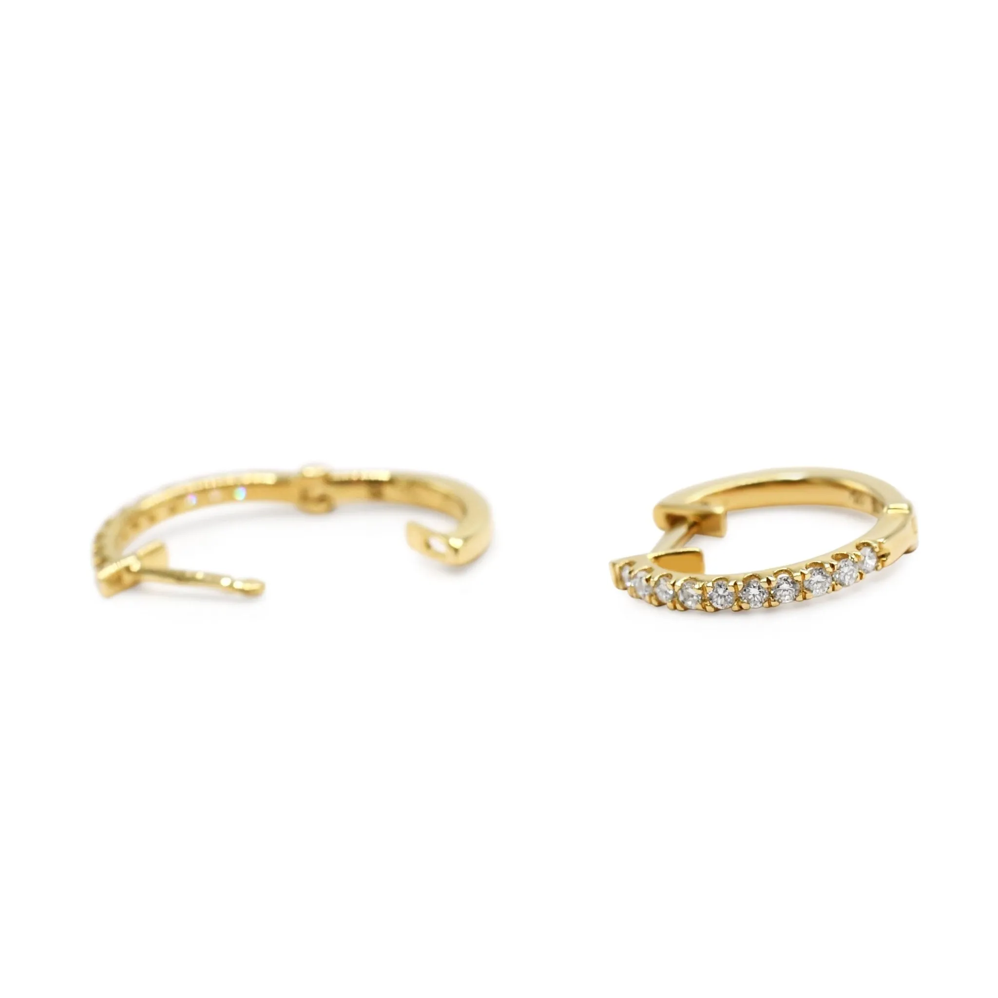 Diamond Hoop Earrings - 18ct Yellow Gold