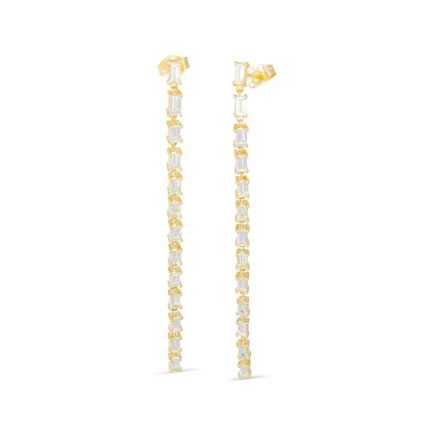 Diamond Tennis Earrings
