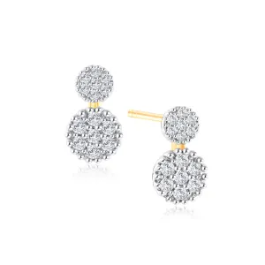 Double Circle Diamond Earrings