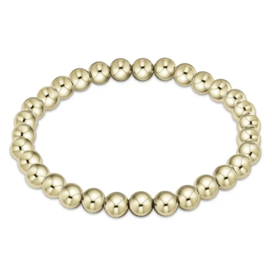 E Newton Classic Gold 6mm Beaded Bracelet