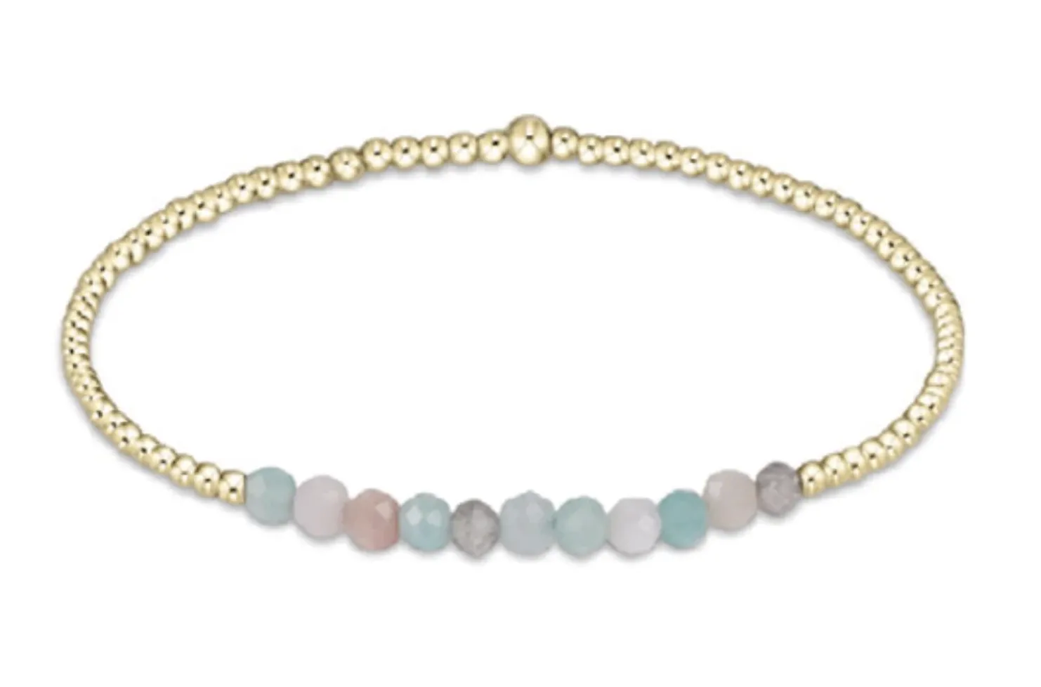 E newton - Gold Bliss 2mm Bead Bracelet - Hot Mess