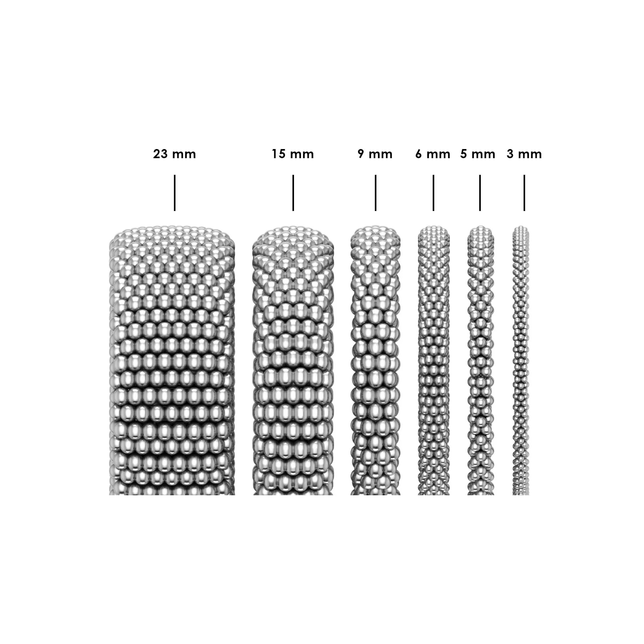 Embrace Two-Tone X Diamond Caviar Bracelet | 23mm
