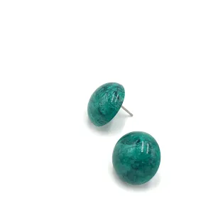 Emerald Capiz Lucite Stud Earrings *
