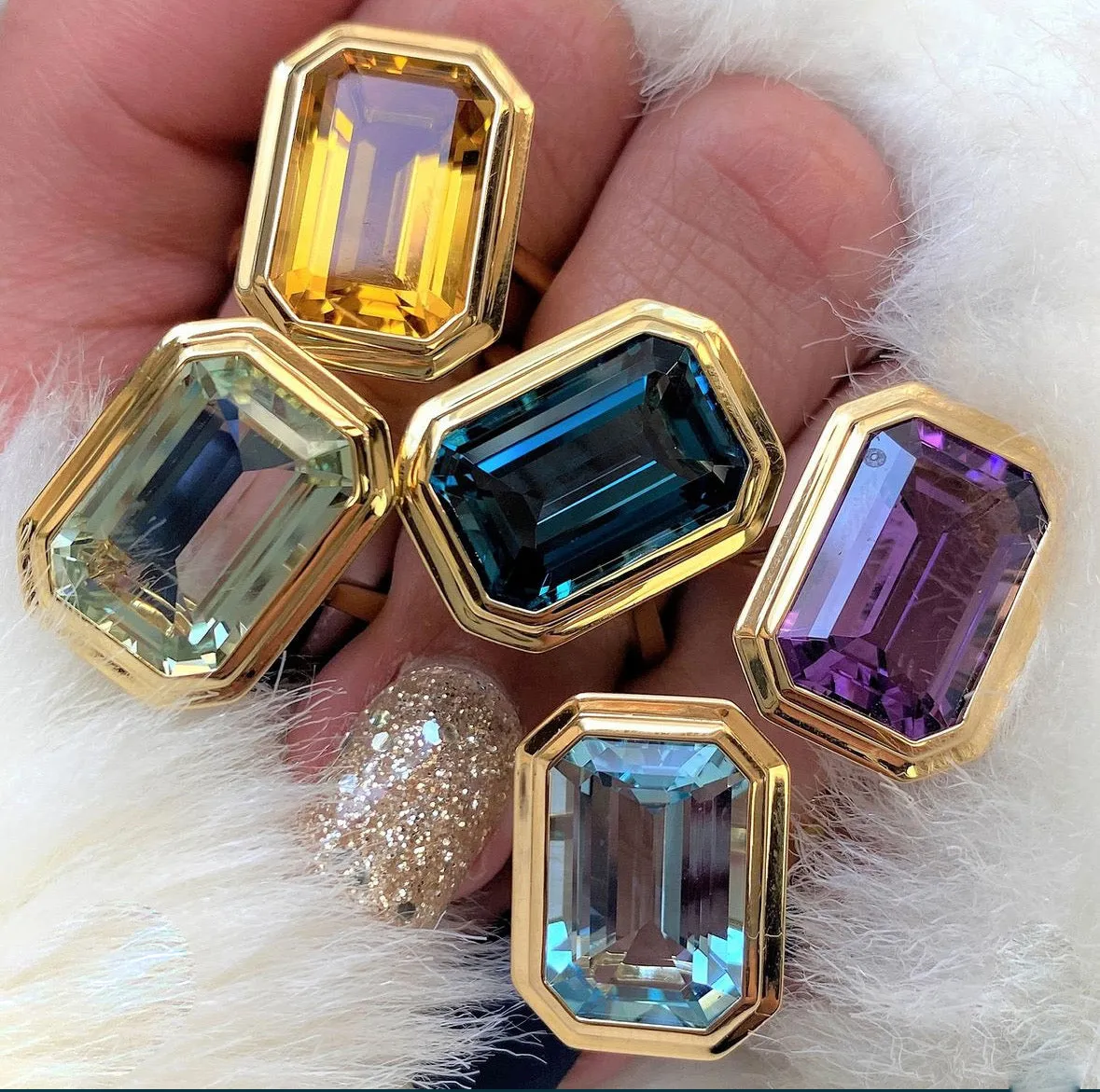 Emerald-Cut Citrine Ring