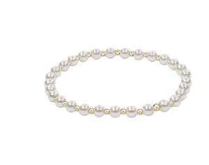 Enewton Extends Classic Grateful Pattern 4mm Bead Bracelet - Pearl