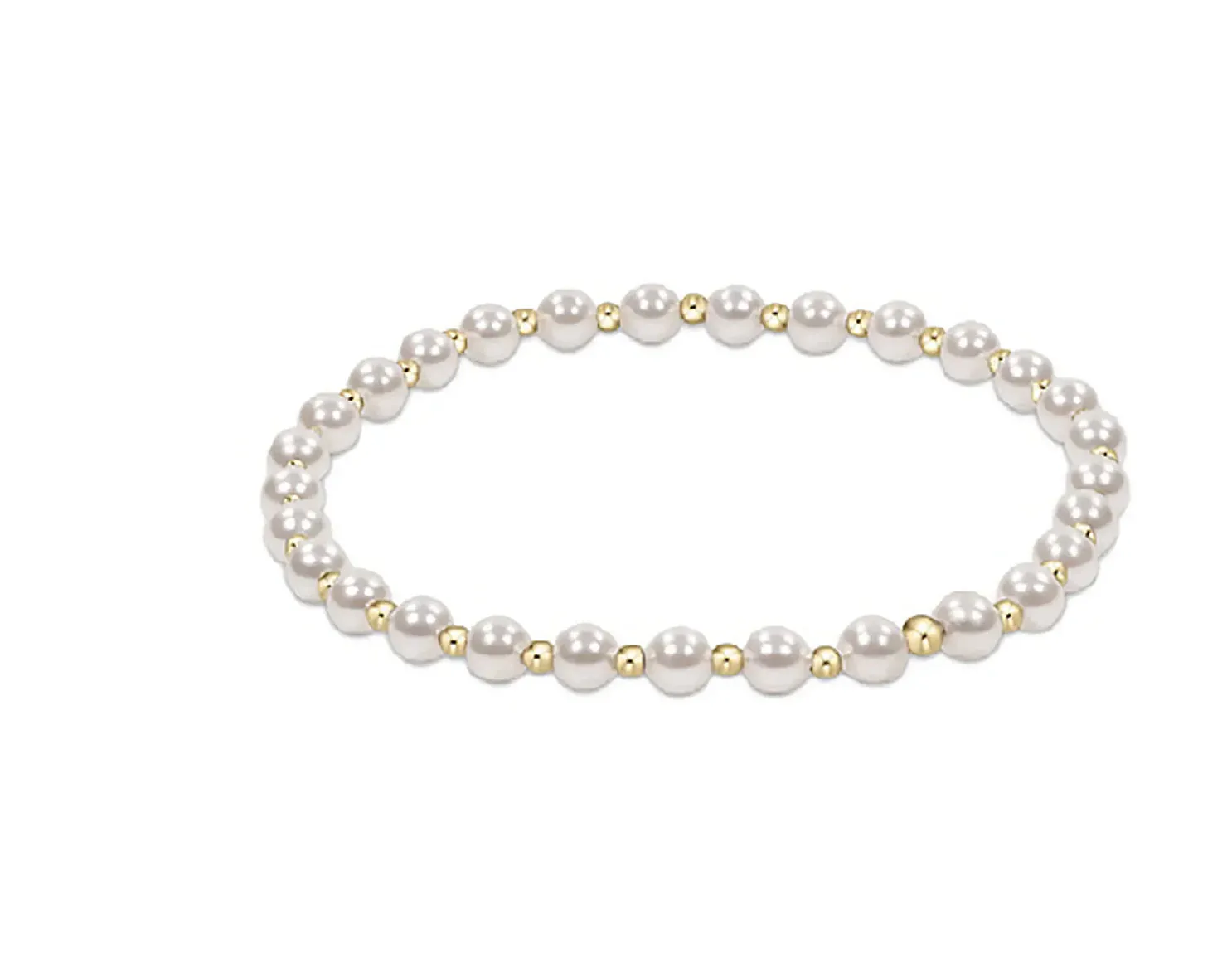 Enewton Extends Classic Grateful Pattern 4mm Bead Bracelet - Pearl