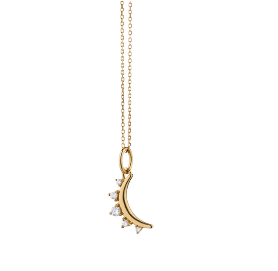 Gold Mini Moon Pendant August-CH41434Aug