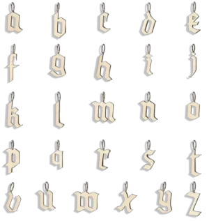 Gothic Letter Charm (Personalization)