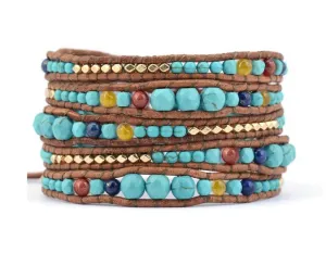 Graduated Stone Beads Boho Bracelet