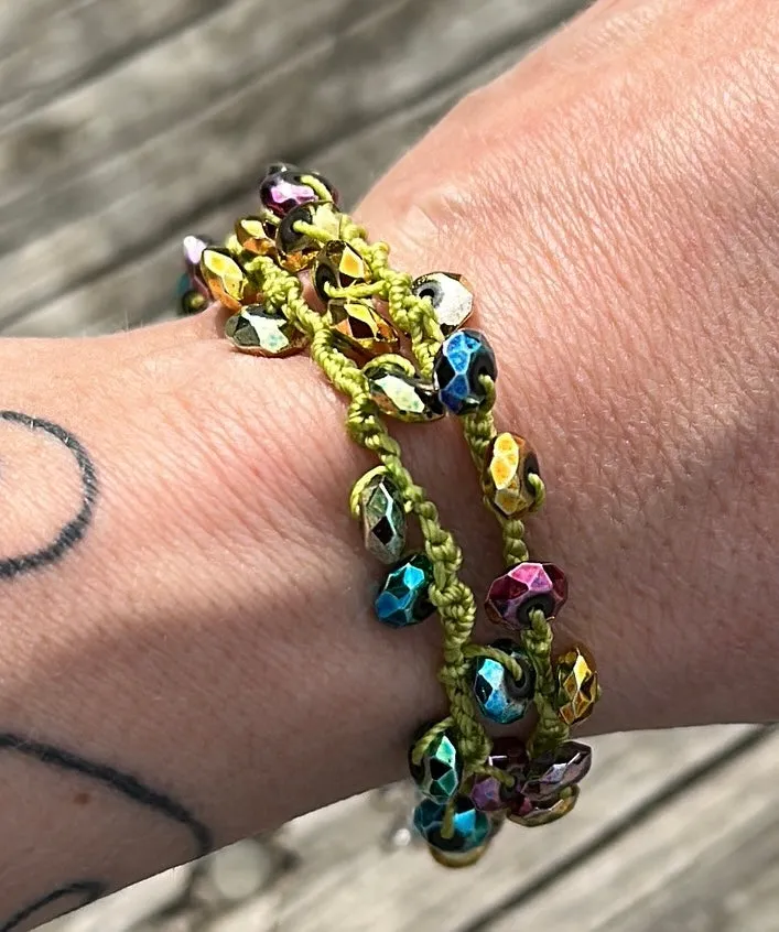 Hematite disc bracelet