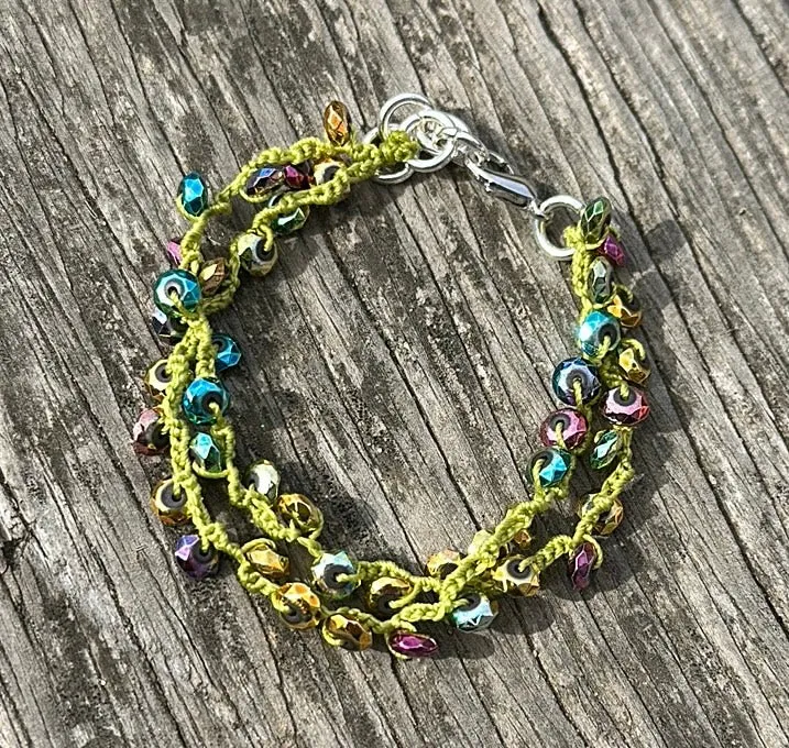 Hematite disc bracelet