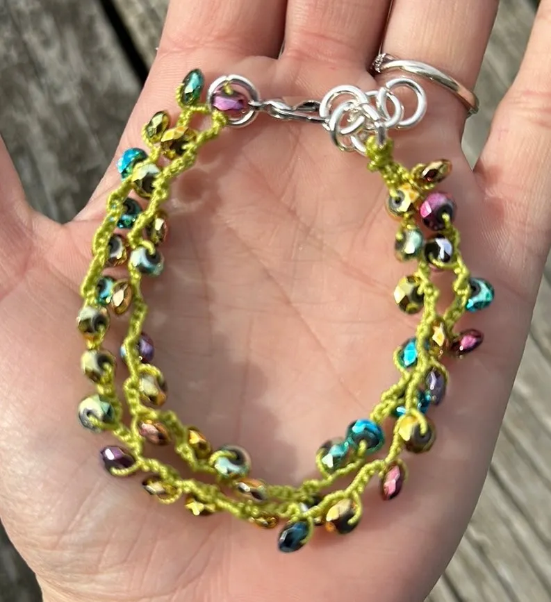 Hematite disc bracelet