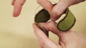 How to Cover a Brass Cuff in Ultra Suede and Add a Decorative Edge