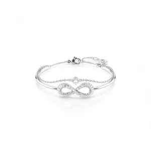 Hyperbola White Rhodium Plated Infinity Bangle 5684049