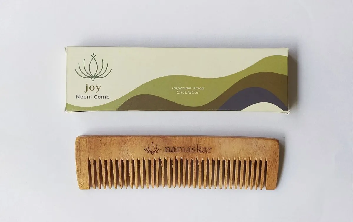 Joy- 100 % Compostable Neem Wooden Comb | 5 inch
