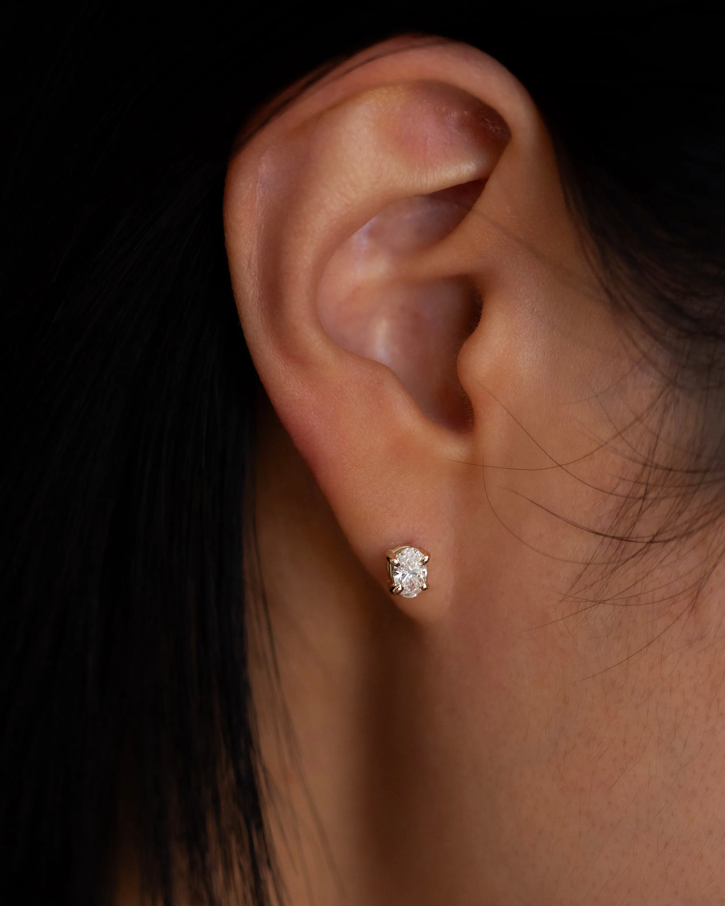 Lab grown diamond earrings