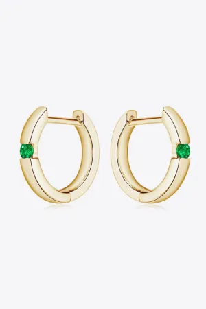 Lab-Grown Emerald Earrings