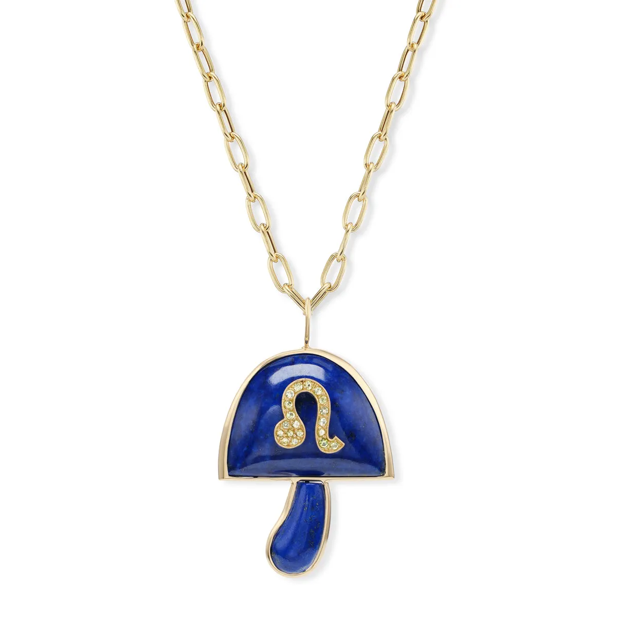 Large Magic Mushroom Pendant - Leo Zodiac