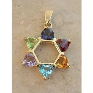 Large Multi-Colored Star Of David
