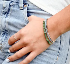 Layered Beaded Gemstone Bracelet